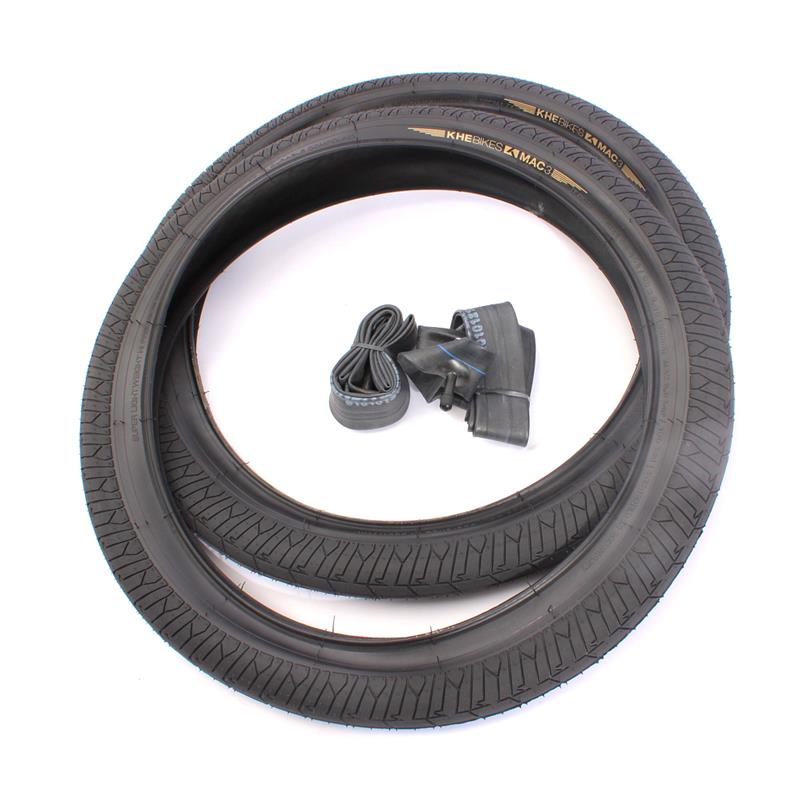 BMX tires 2x MAC3 + 2x KHE Twiggy tube