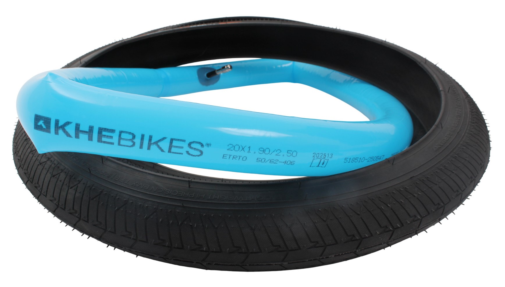 BMX tires 2x MAC2+ wire black + 2x KHE LASER tube