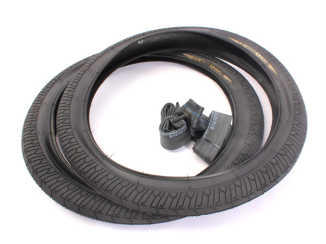 BMX tires 2x MAC3 + 2x KHE Twiggy tube