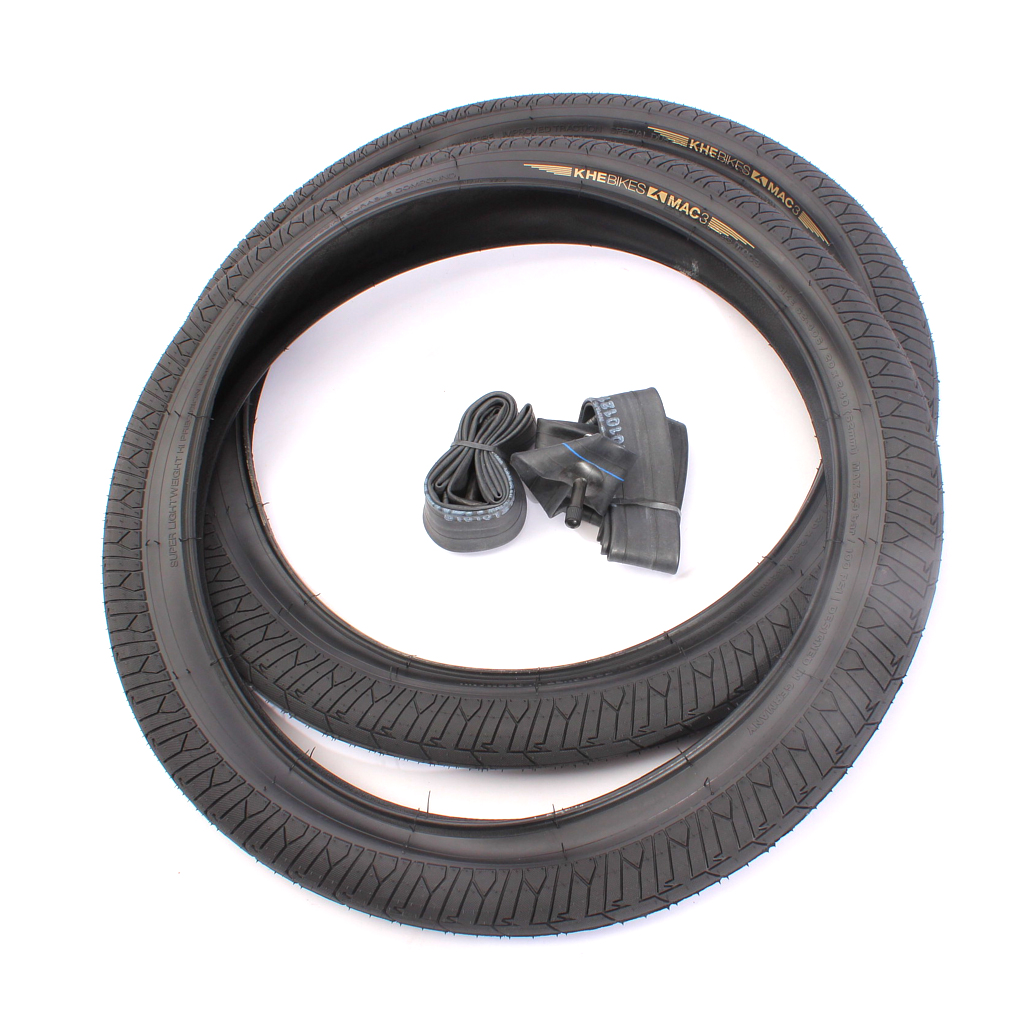 BMX tires 2x MAC3 + 2x KHE Twiggy tube
