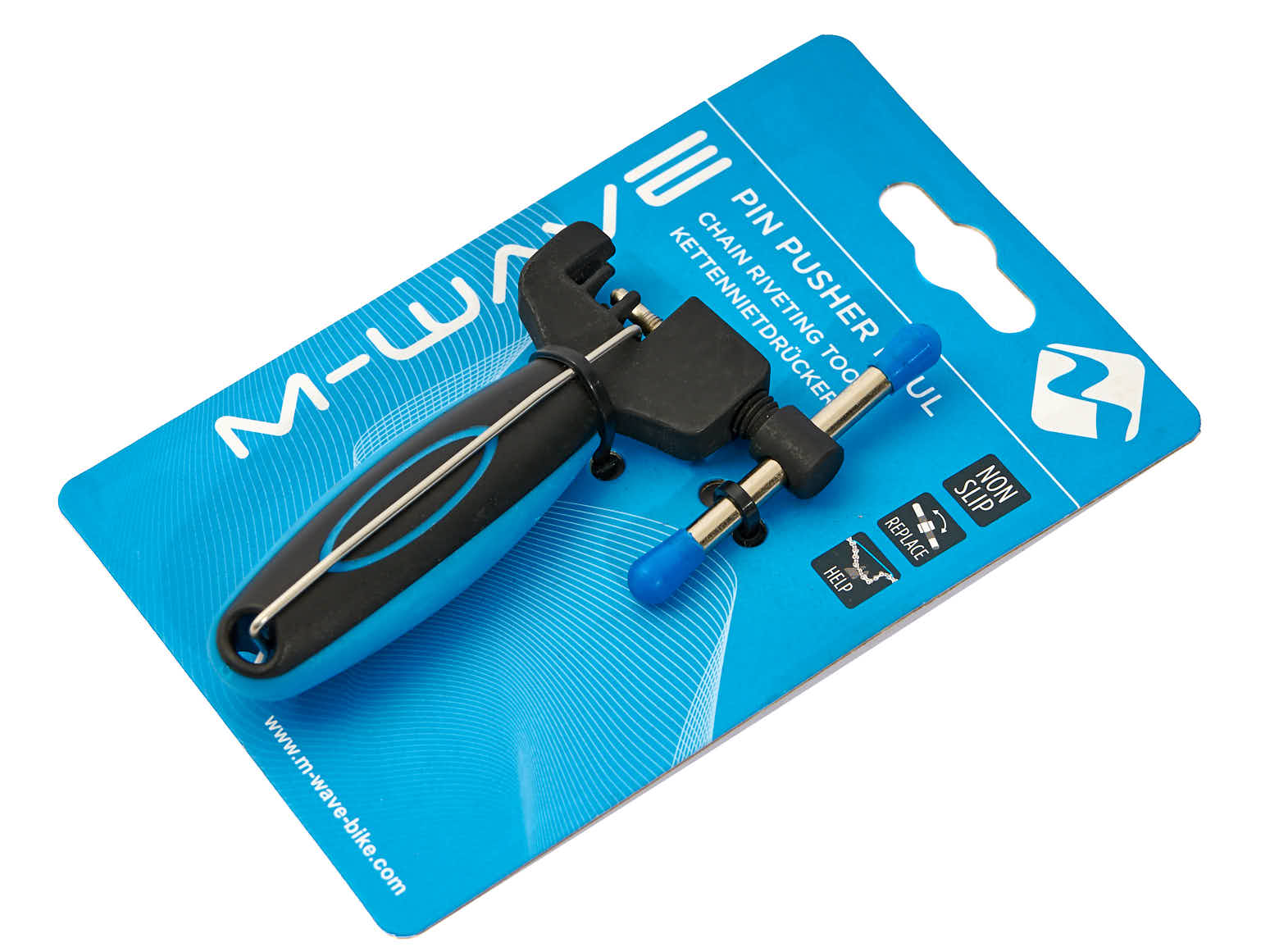 BMX Kettennietdrücker von M-WAVE in Blau,Schwarz