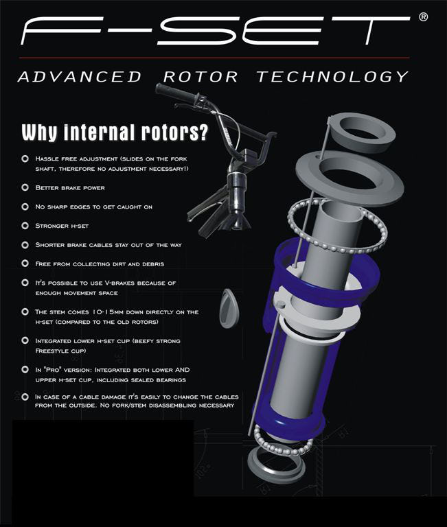 BMX upper rotor cable KHE F-SET(300/355 mm)