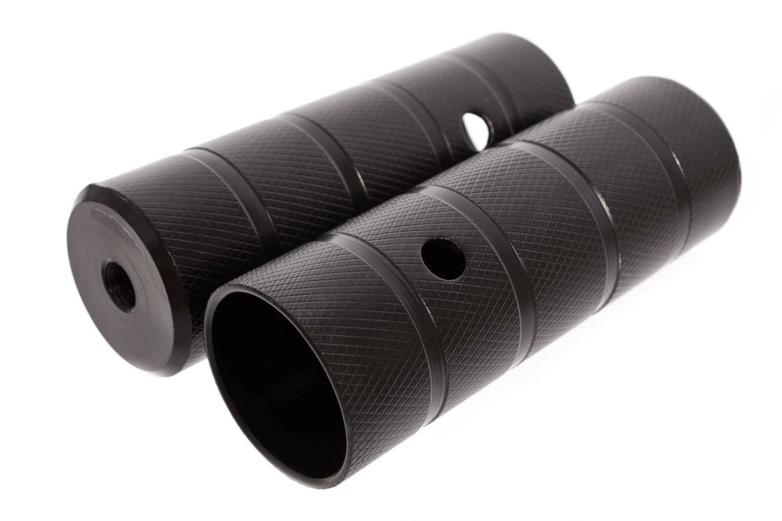 KHEbikes Pegs schwarz mit Rauung für optimalen Grip aus HiTen Stahl