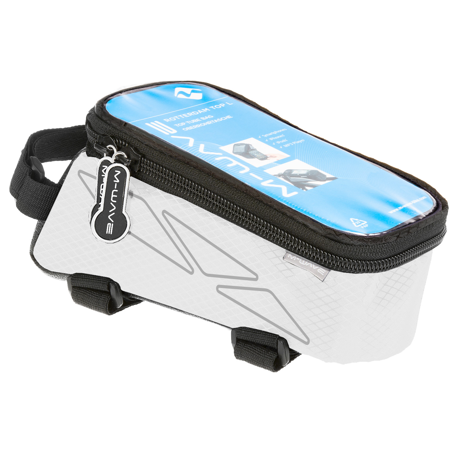 M-WAVE Rotterdam Top L Top Tube Bag White