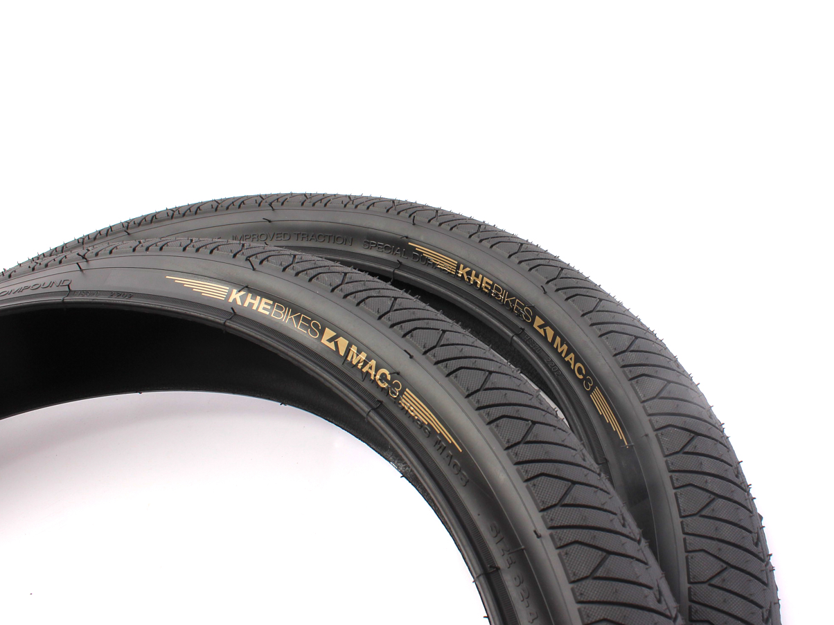 BMX tires 2x MAC3 + 2x KHE Twiggy tube