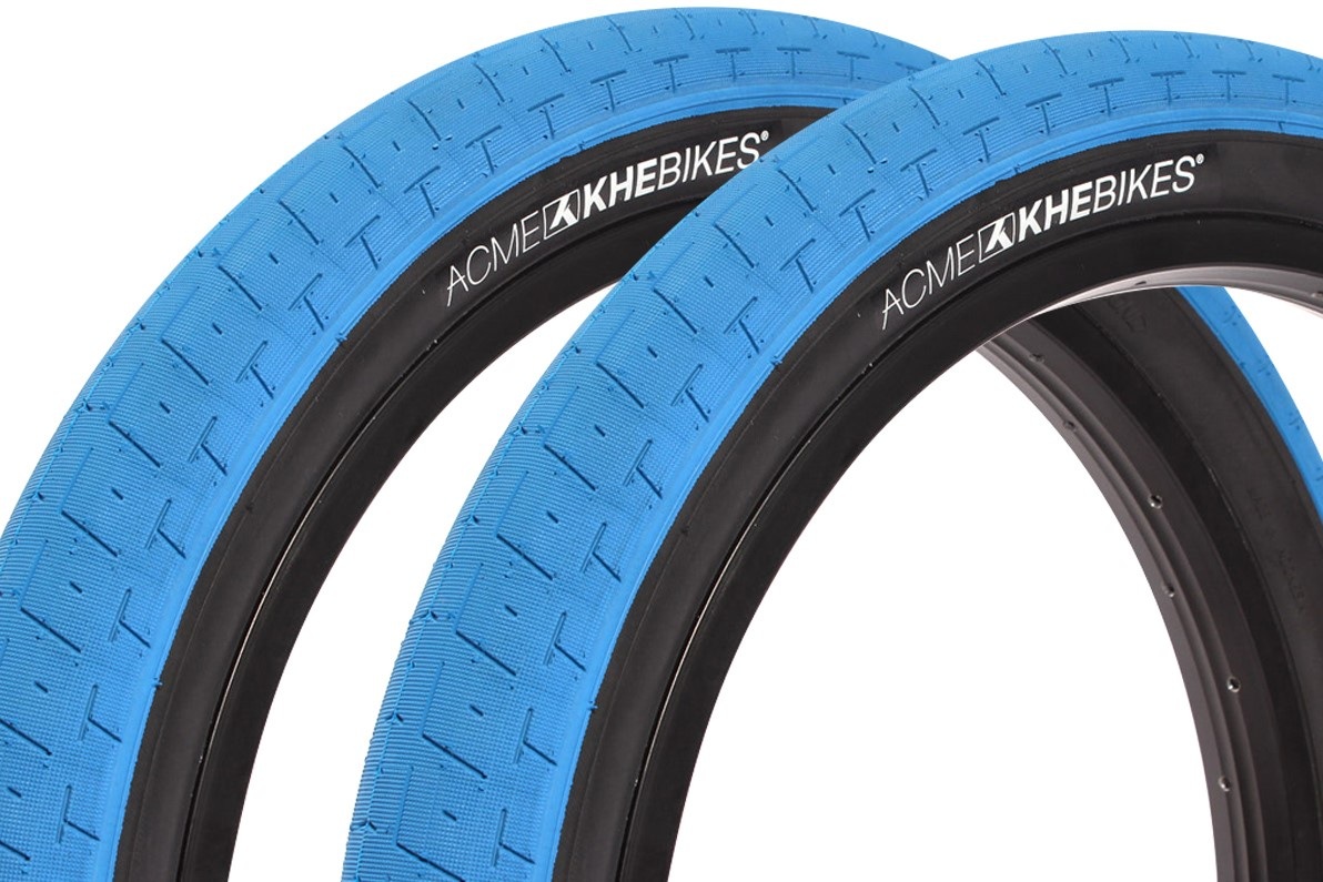 BMX tire set KHE ACME 20 inch x 2.40 inch blue
