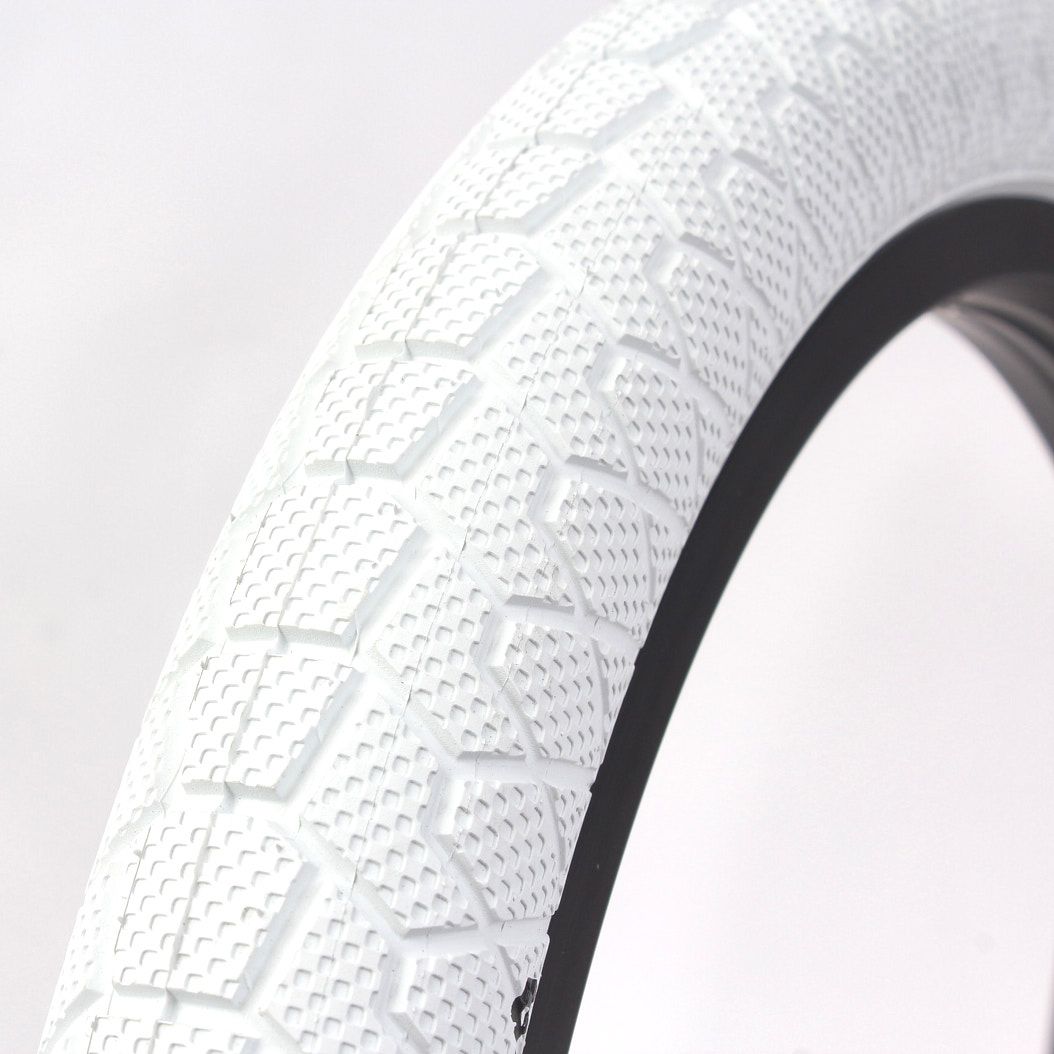 BMX tire set KENDA 20 inch x 1.95 inch white + AV inner tube