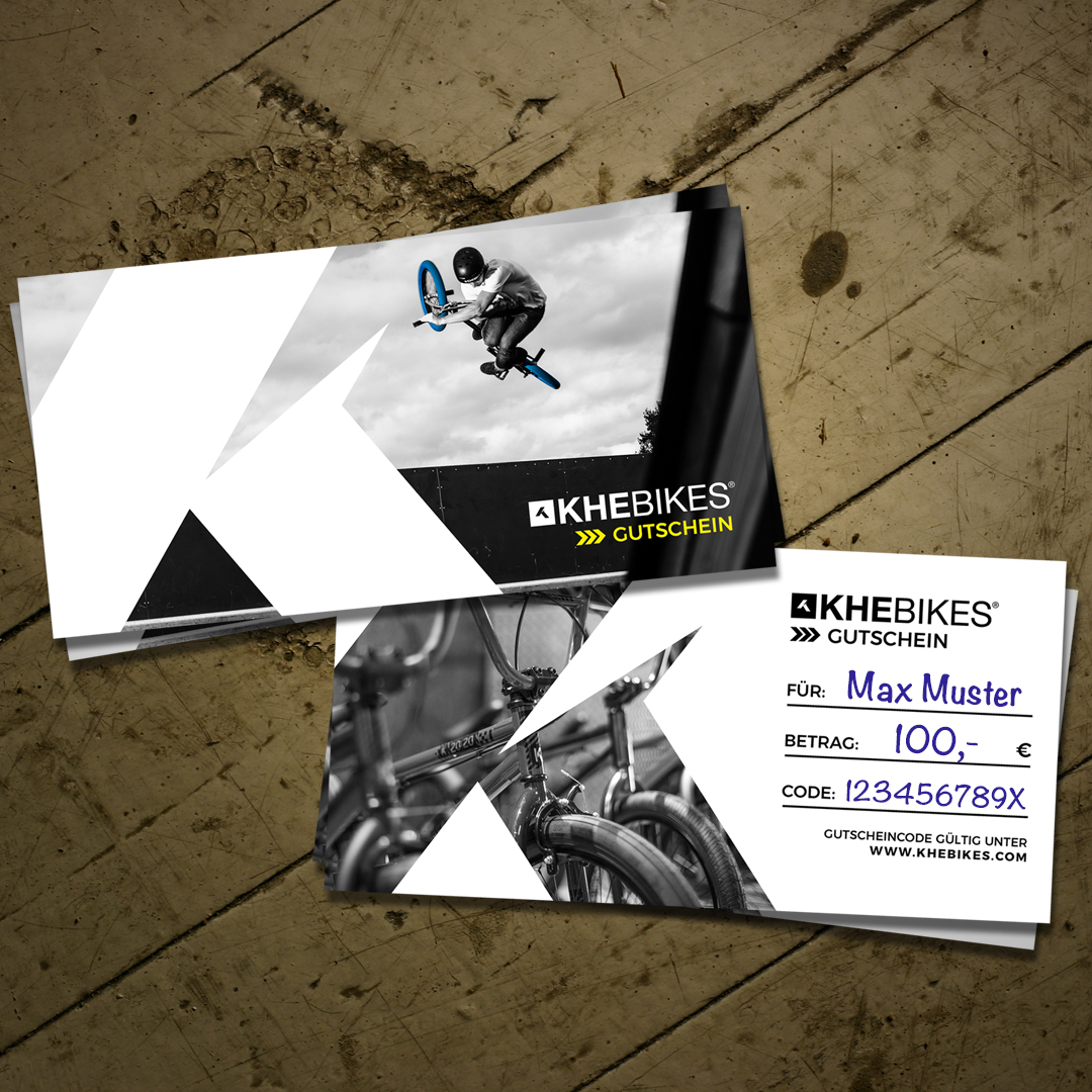 100 Euro Gutschein mit BMX Bild