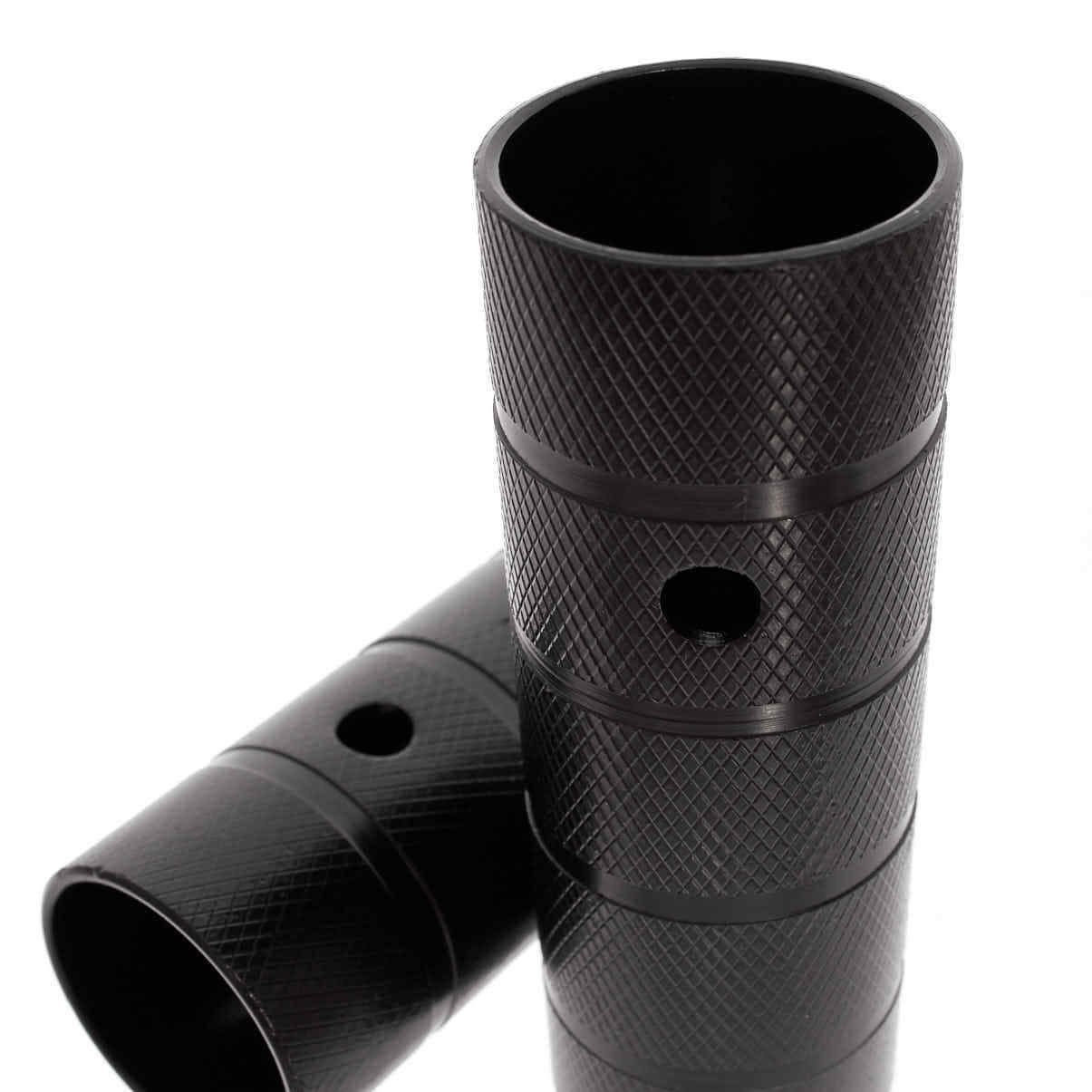 KHEbikes schwarze Pegs für 14mm Achsen mit Rauung