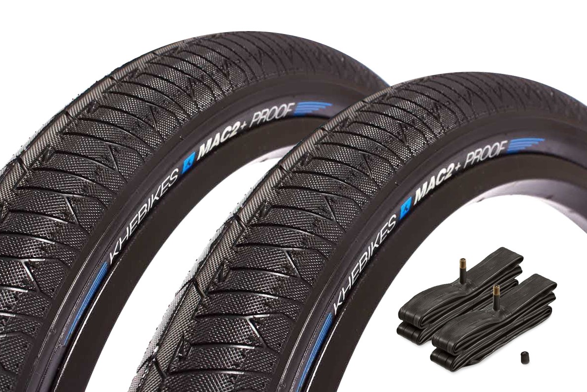 BMX Reifen SET KHE MAC2+ PROOF  20 Zoll x 2,30 Zoll + Schlauch AV