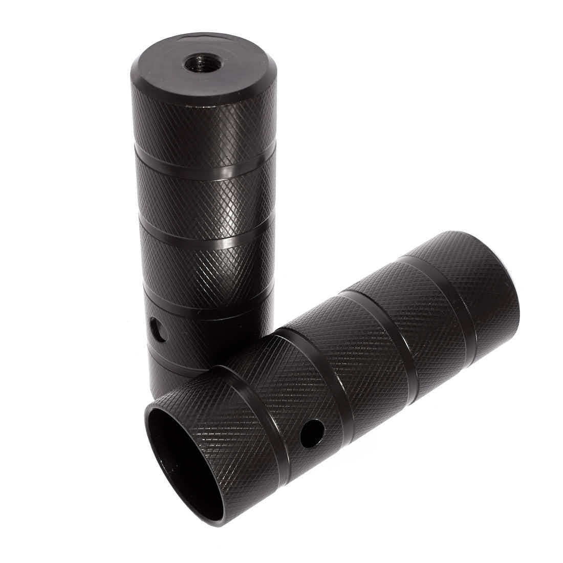 BMX Pegs KHEbikes schwarz mit Rauung für optimalen Grip für 10mm Achsen 1 Paar