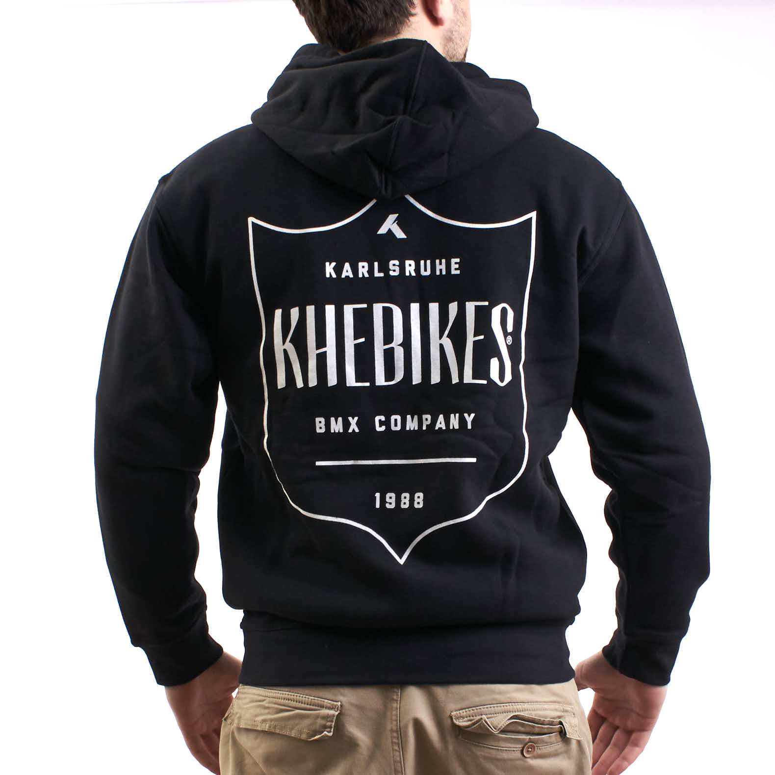 Zip-Hoodie "Shield" von KHEBikes in Schwarz Zip-Hoodie "Shield" von KHEBikes in Schwarz