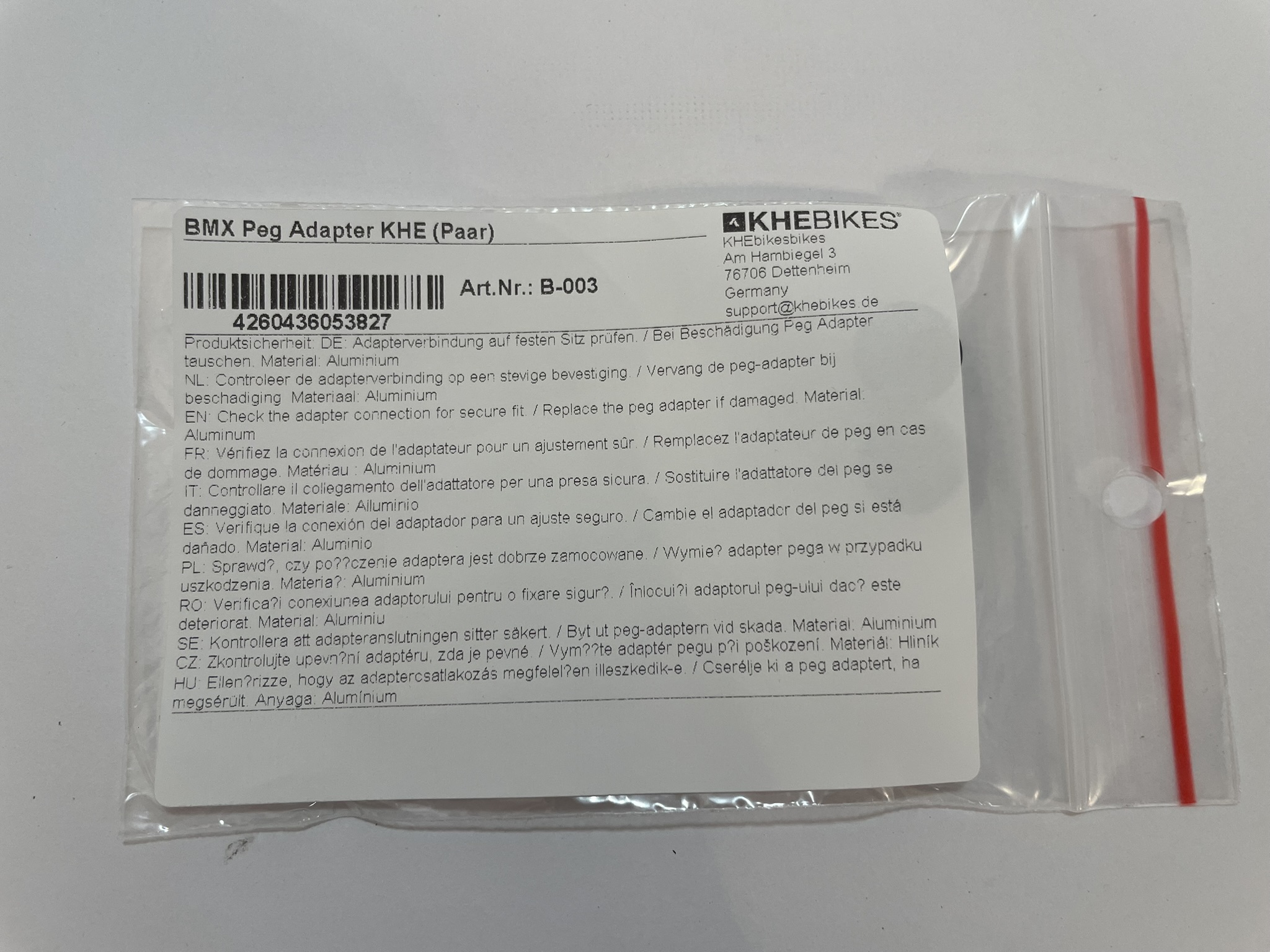 BMX Peg Adapter KHE (Pair)