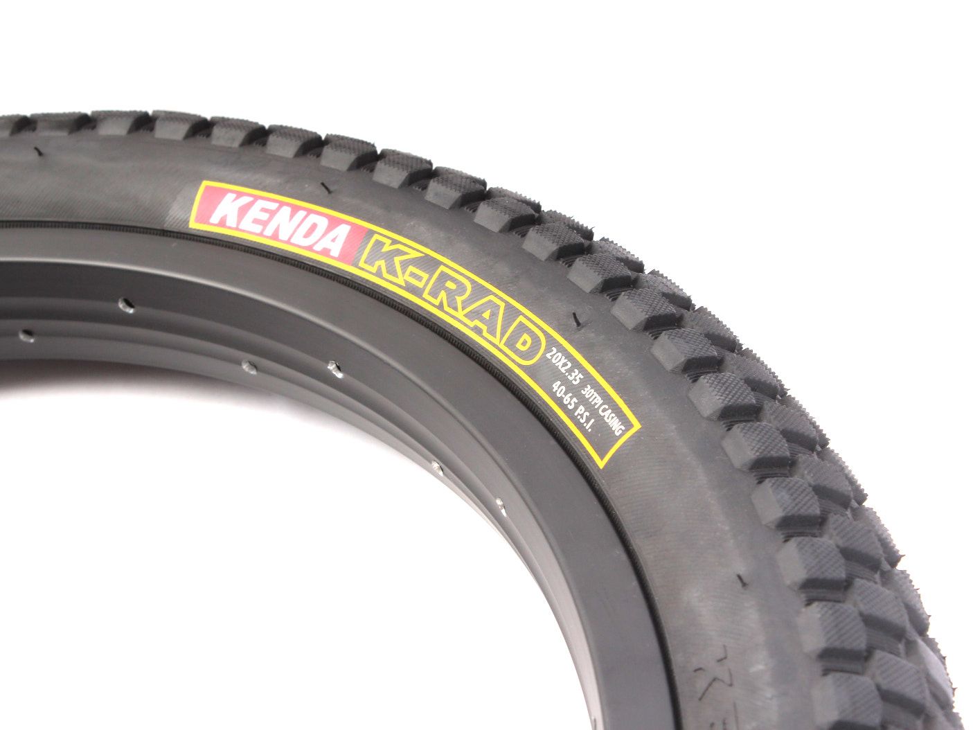 Englisch: BMX tire set KENDA K-RAD 20 inch x 2.35 inch + AV inner tube