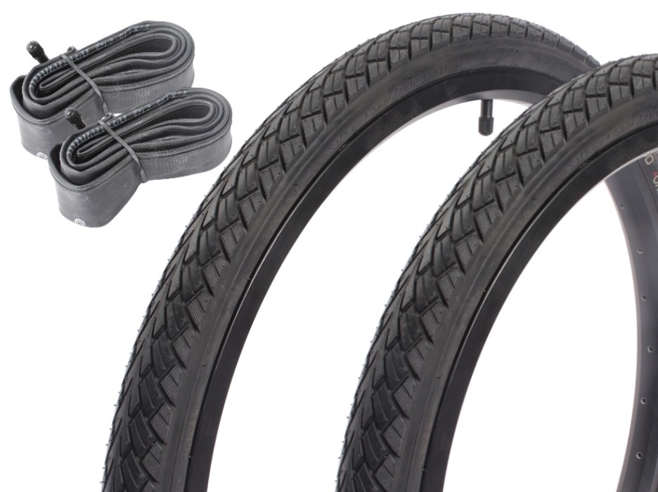 Bicycle tire set KUJO ONE 0 ONE A 24 inch x 1.75" + AV inner tube