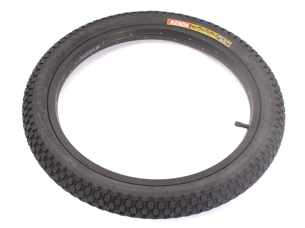 Englisch: BMX tire set KENDA K-RAD 20 inch x 2.35 inch + AV inner tube