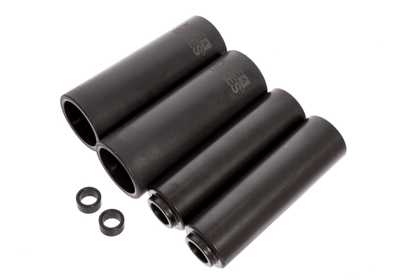 Ansicht von oben BMX Pegs schwarz aus CrMo